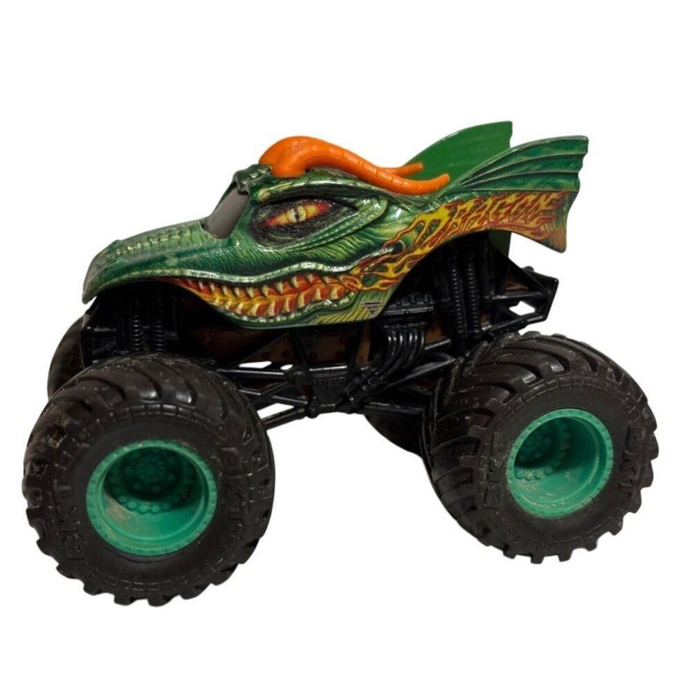 Hot Wheels Monster Jam Reptoid Diecast Truck 1:64 Scale Green & Orange Toy